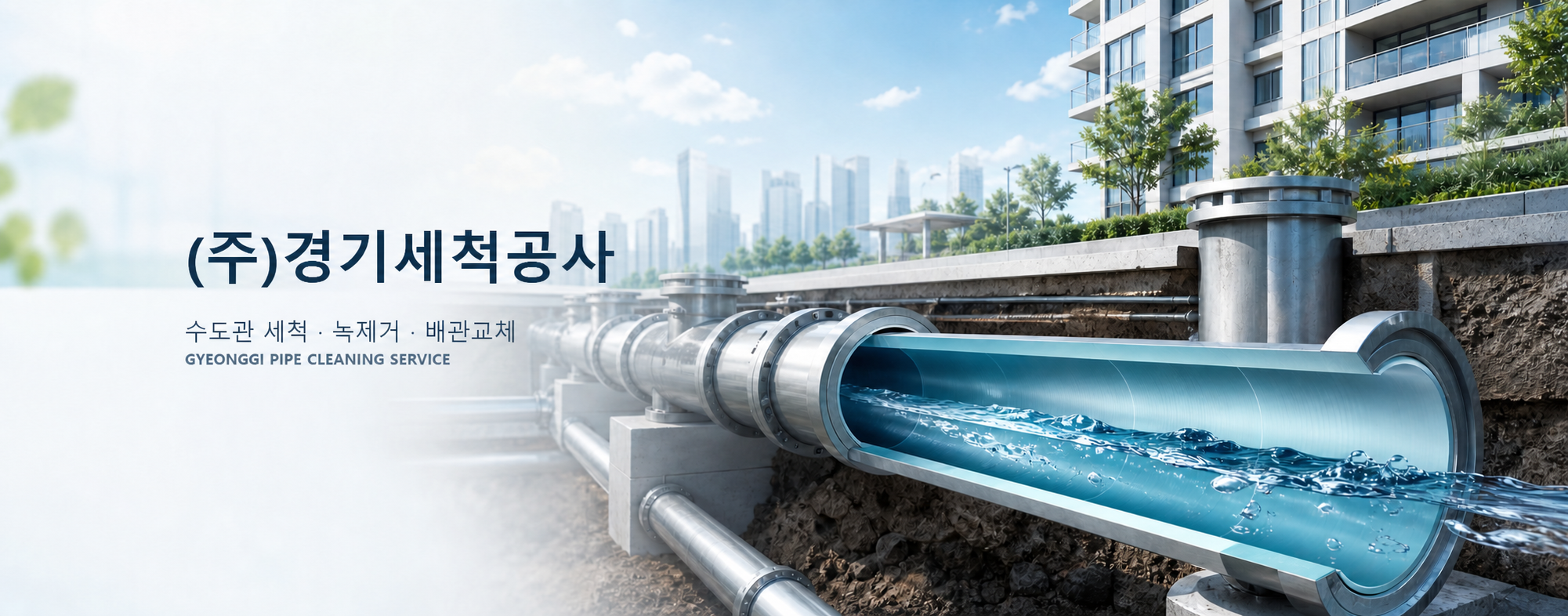 경기세척공사 수도관 세척, 녹제거, 배관교체 메인 이미지